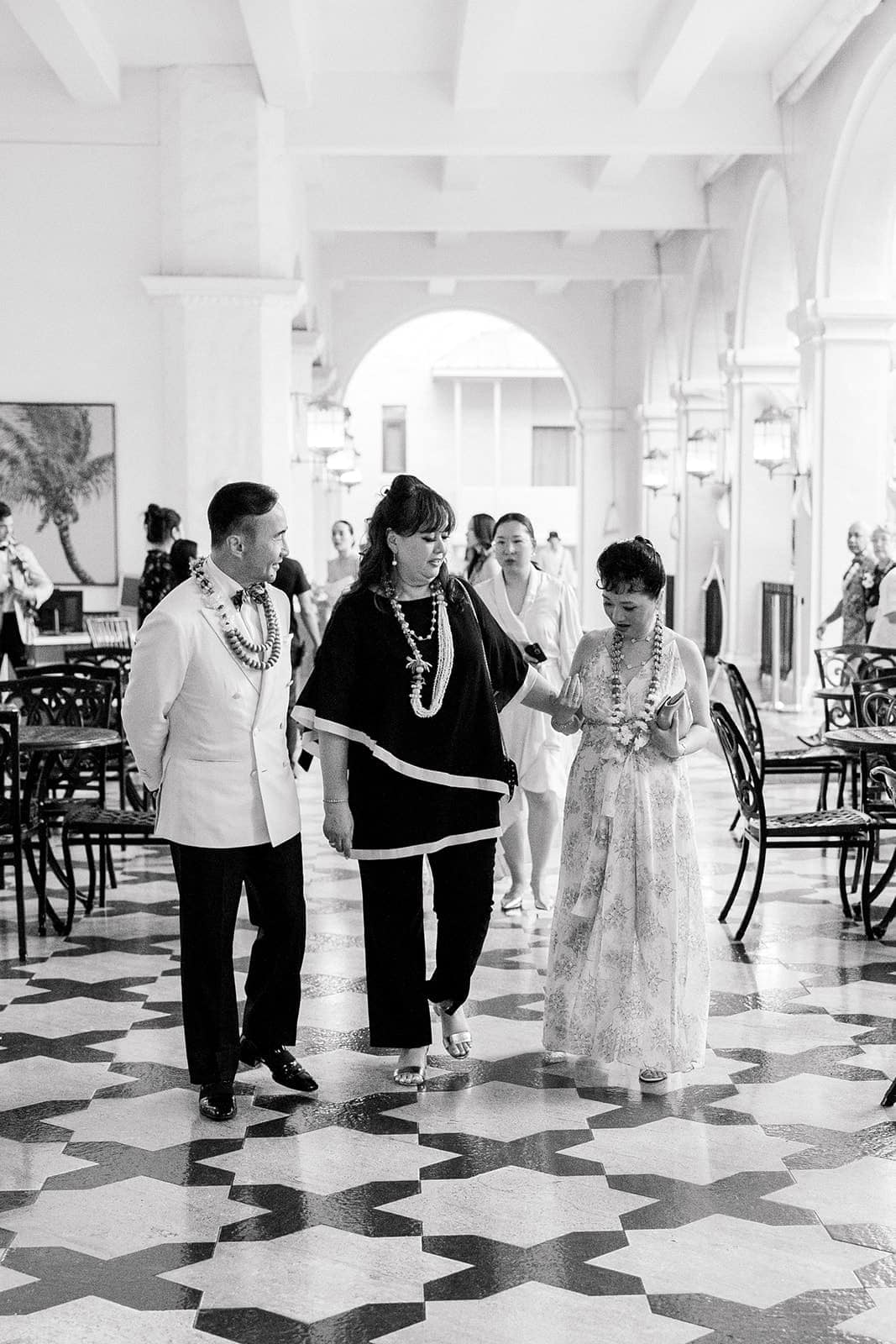 guests at the Royal Hawaiian wedding